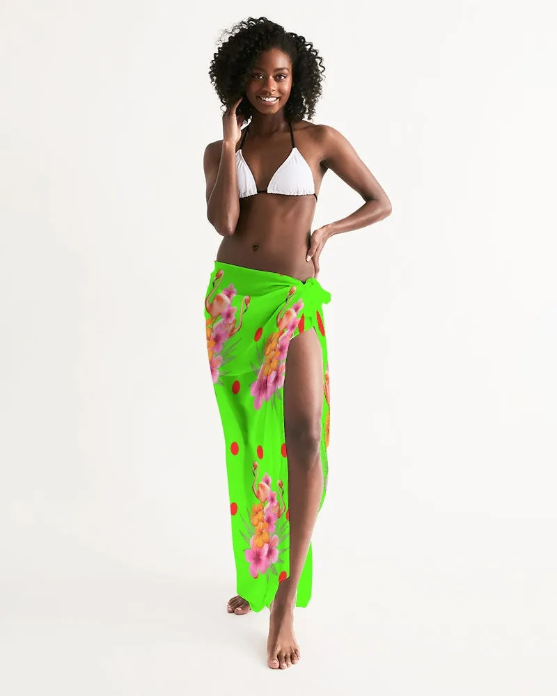 Tropical Lime Swimsuit Coverup