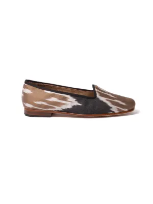 Turkish silk ikat slippers