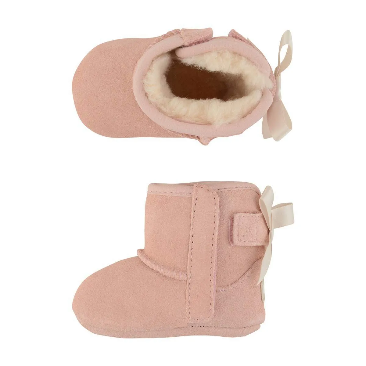 UGG Baby Girls Suede Jesse Bow II Booties