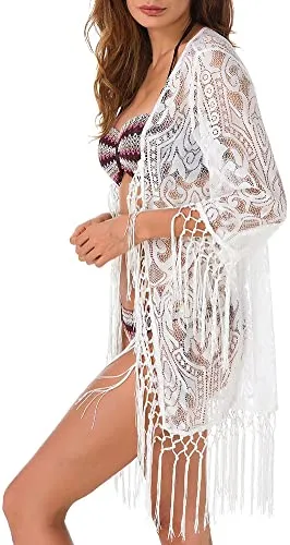 Upopby Lace Beach Cover Up Blouse