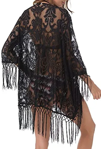 Upopby Lace Beach Cover Up Blouse