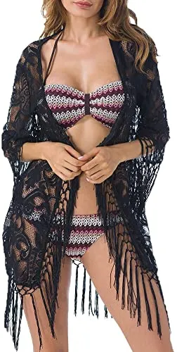 Upopby Lace Beach Cover Up Blouse