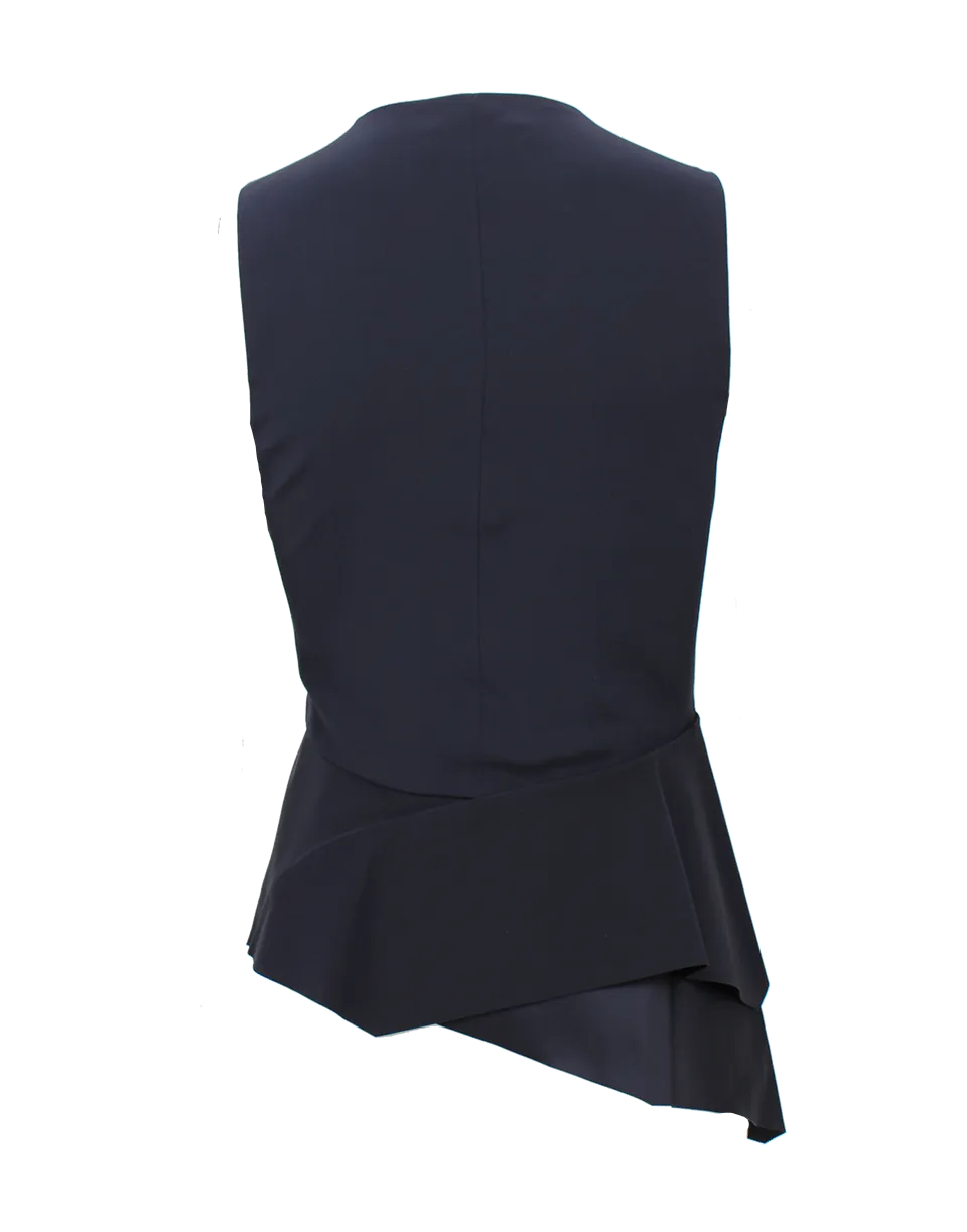 V-Neck Peplum Vest