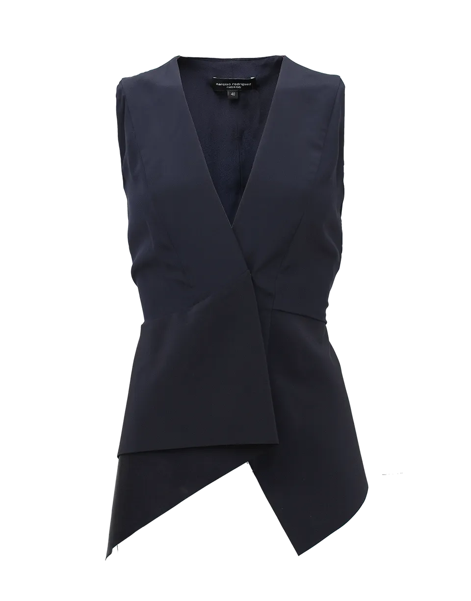 V-Neck Peplum Vest
