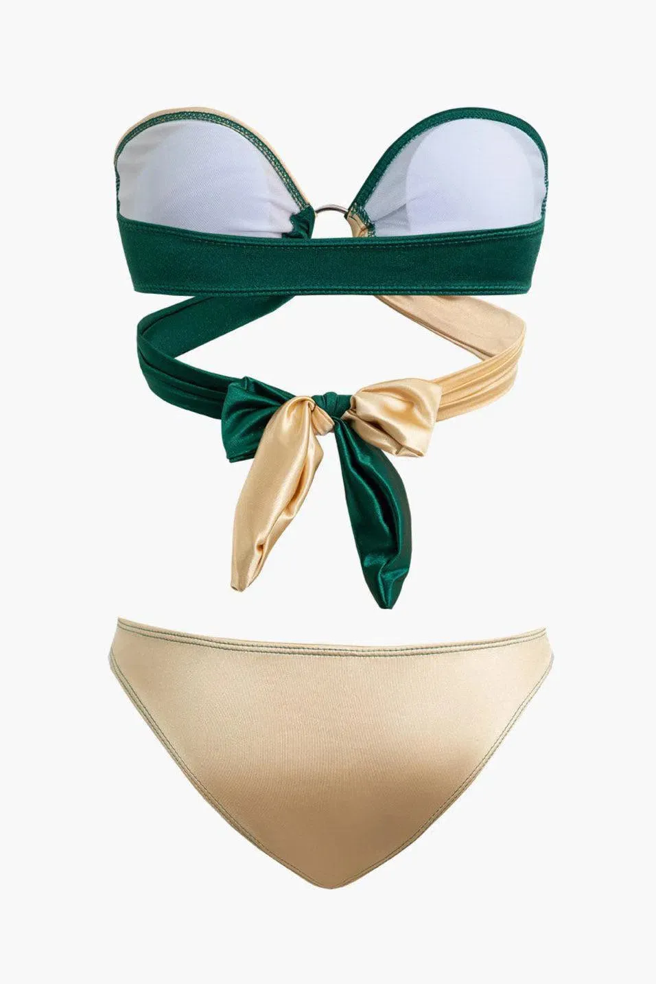 Vanna – Modern knot details – Contrast knot bikini set