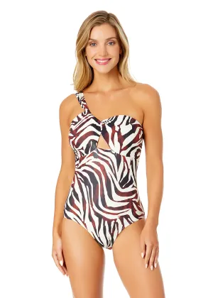 Women's Tiger Dance Asymmetrical One Piece Swimsuit